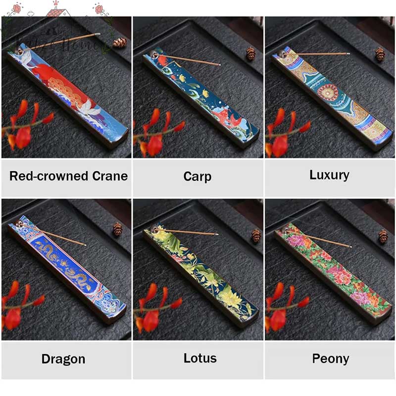 Cloisonne Blue Ceramic Incense Stick Holder