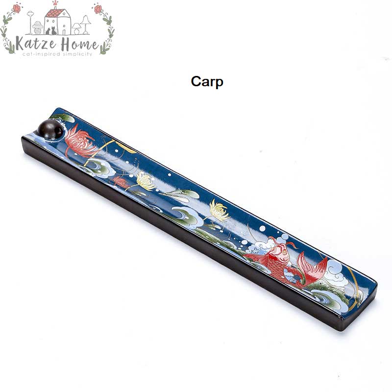 Cloisonne Blue Ceramic Incense Stick Holder