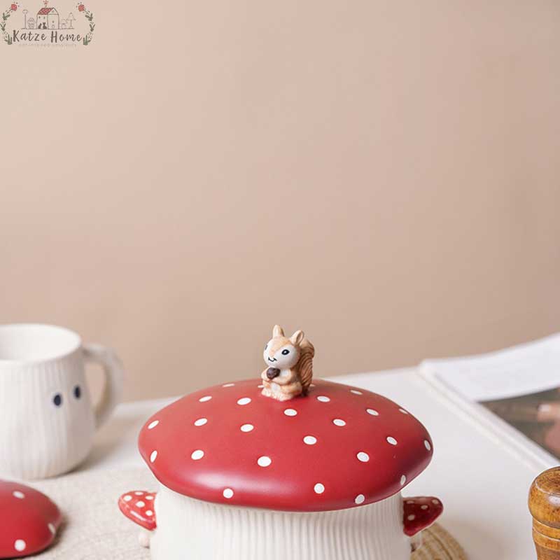 Cottagecore Ceramic Mushroom Tableware