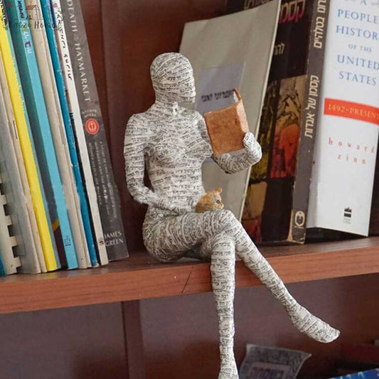 Creative Resin Reading Woman Statue