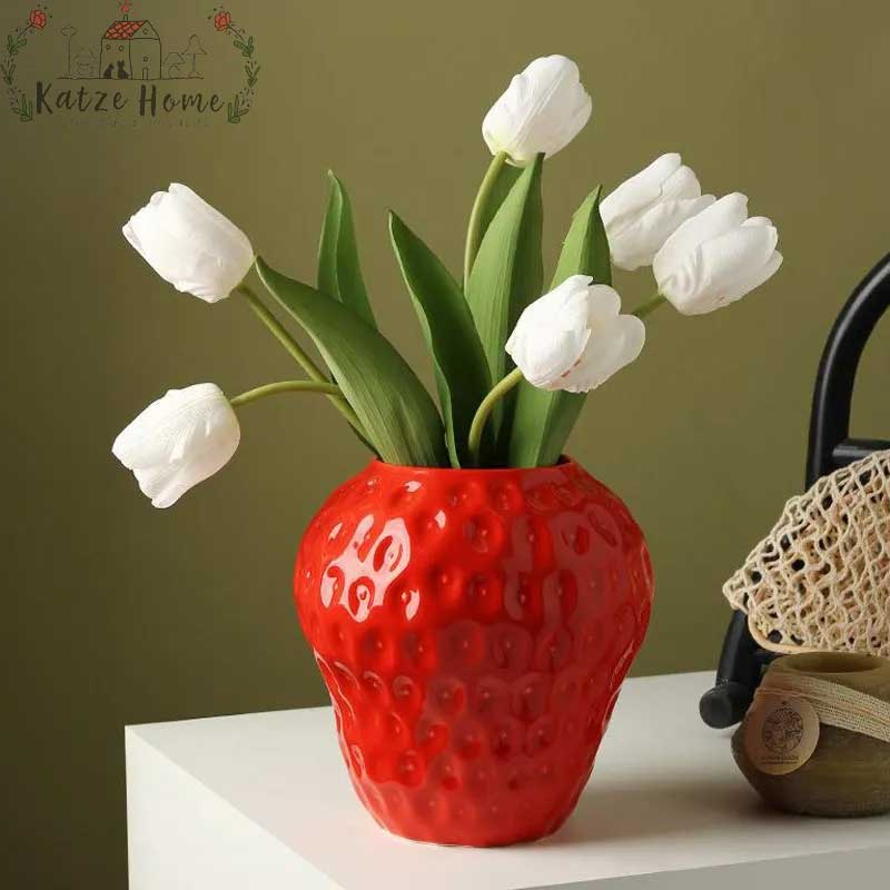 Creative Sweetie Ceramic Strawberry Vase