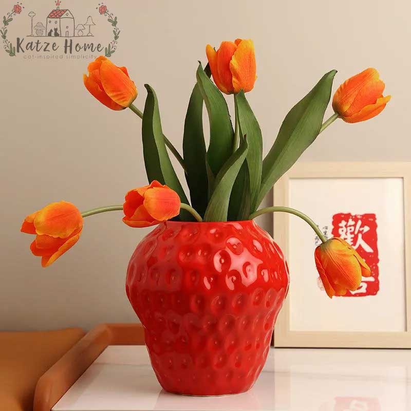 Creative Sweetie Ceramic Strawberry Vase