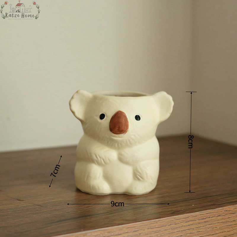 Cute Ceramic Animal Koala Bear Vase for Succulent