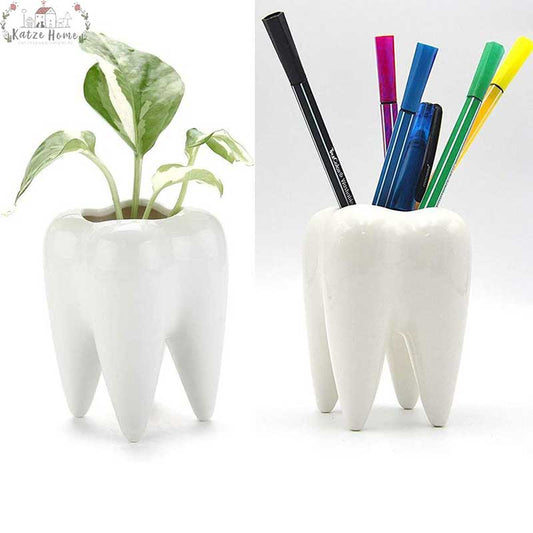 Cute Ceramic Dental Tooth Planter Pot