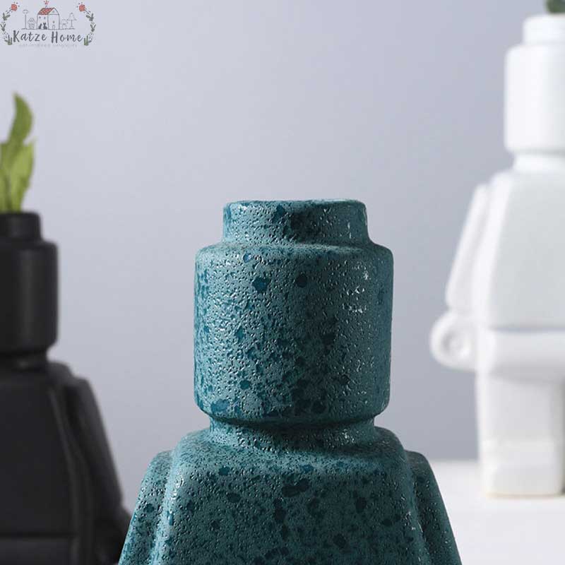 Cute Ceramic Lego Body Vase