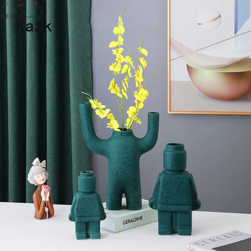 Cute Ceramic Lego Body Vase