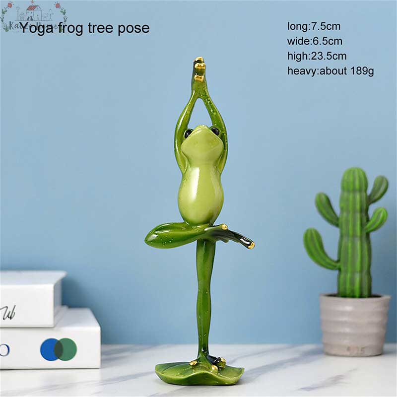 Funny Meditating Yoga Frog Statue