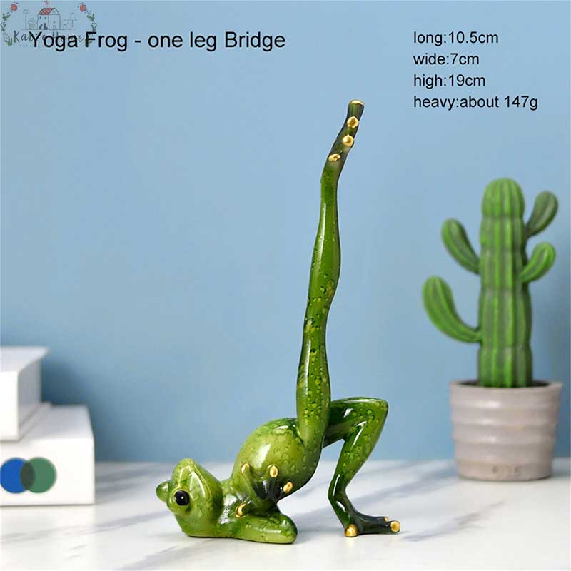 Funny Meditating Yoga Frog Statue
