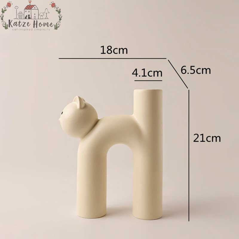 Hot Instagram Aesthetic Ceramic Cat Vase