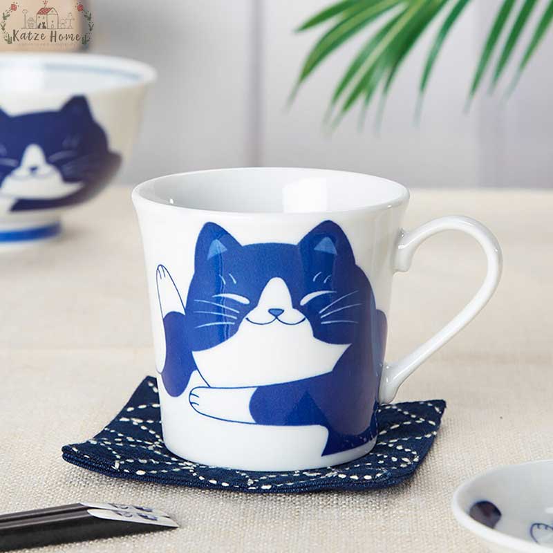 Japanese Ceramic Lucky Cat Mug