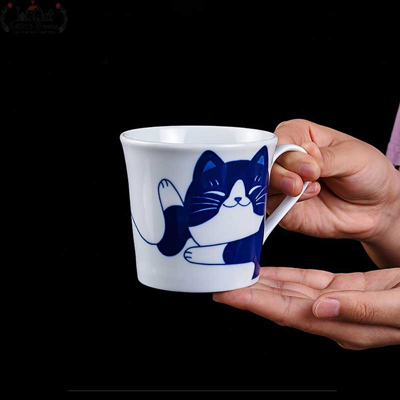 Japanese Ceramic Lucky Cat Mug