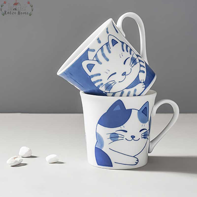 Japanese Ceramic Lucky Cat Mug