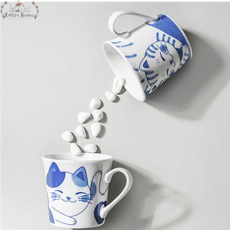 Japanese Ceramic Lucky Cat Mug