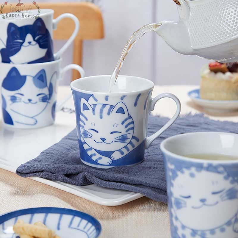 Japanese Ceramic Lucky Cat Mug