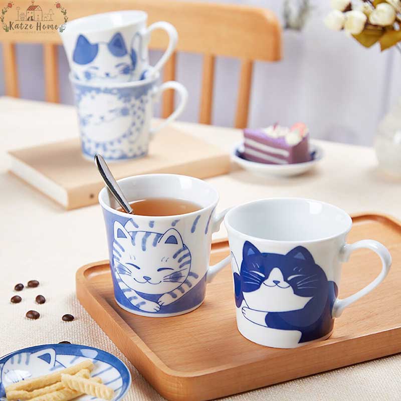 Japanese Ceramic Lucky Cat Mug