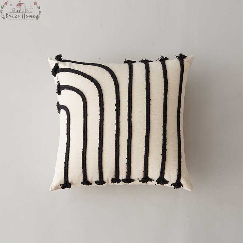 Minimalist Black And White Striped Pillow Covers