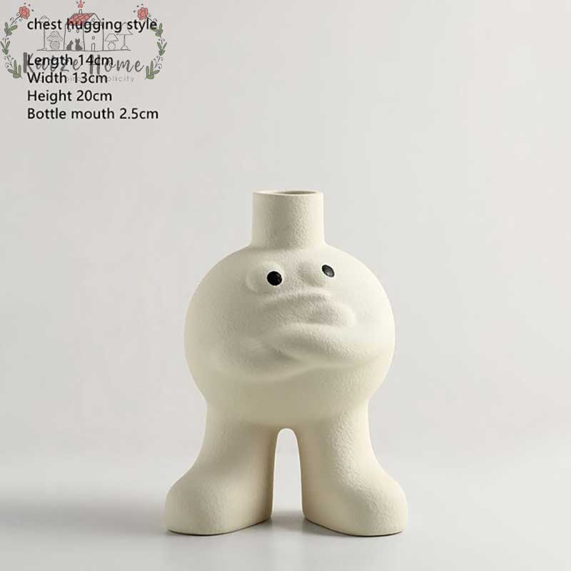 Minimalist Ceramic Bigfoot Funny Vase
