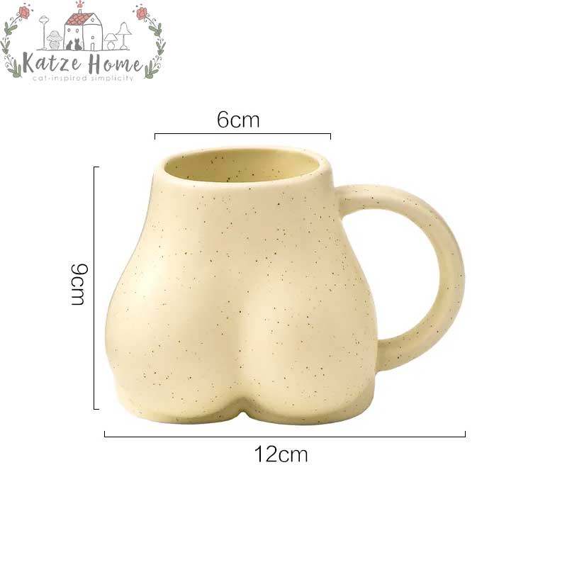 Minimalist Ceramic Chubby Butt Mug