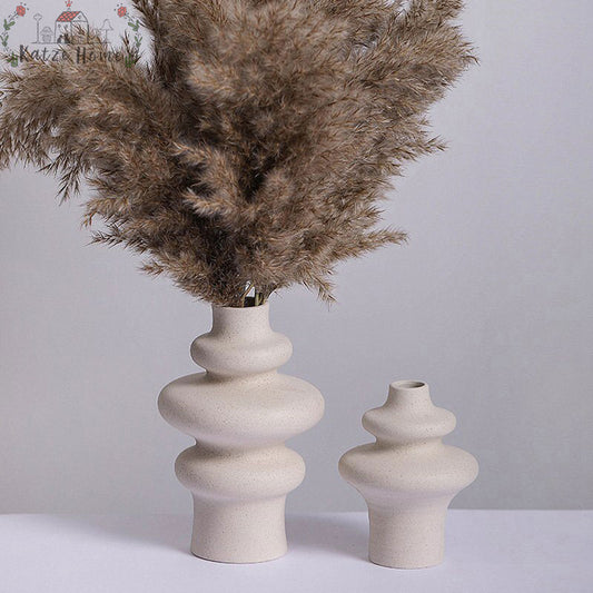 Minimalist Ceramic Frosted Squiggle Vase