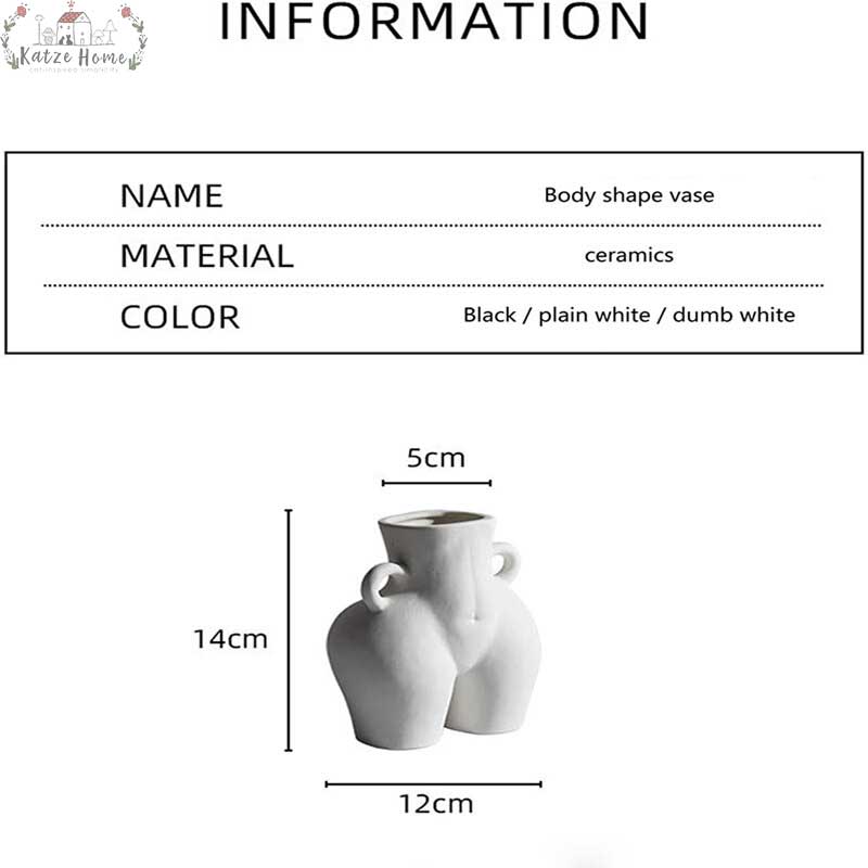 Minimalist Cheeky Ceramic Bum Vase