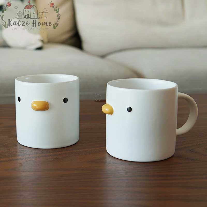 Minimalist Cute Ceramic Duck Mug