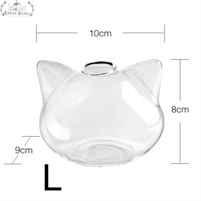 Minimalist Hydroponic Transparent Glass Mini Cat VaseMinimalist Hydroponic Transparent Glass Mini Cat Vase