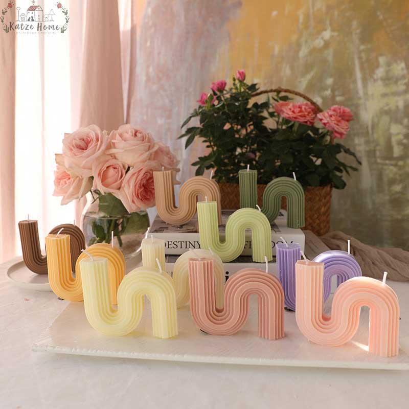 Minimalist Scented S Shaped Wavy Candles