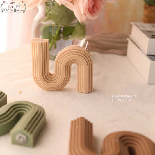Minimalist Scented S Shaped Wavy Candles
