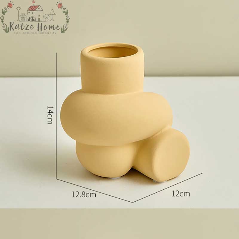 Nordic Ceramic Knot Pastel Vase