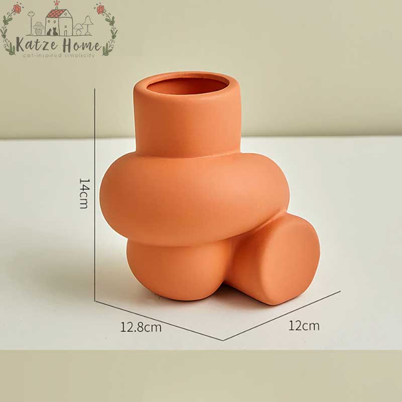 Nordic Ceramic Knot Pastel Vase