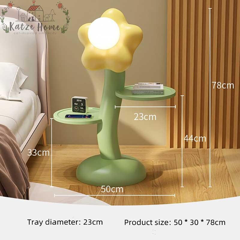 Nordic Cute Flower Floor Lamp With Side Table