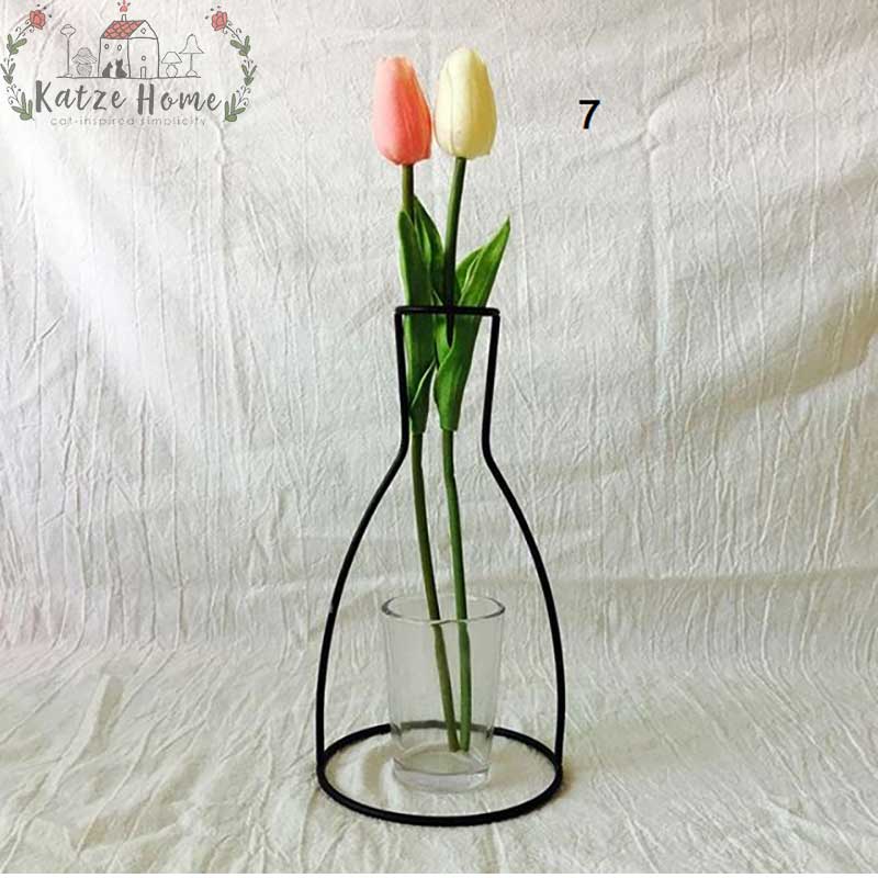 Nordic Hydroponic Iron Silhouette Vase