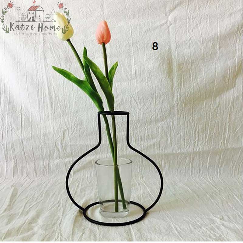 Nordic Hydroponic Iron Silhouette Vase