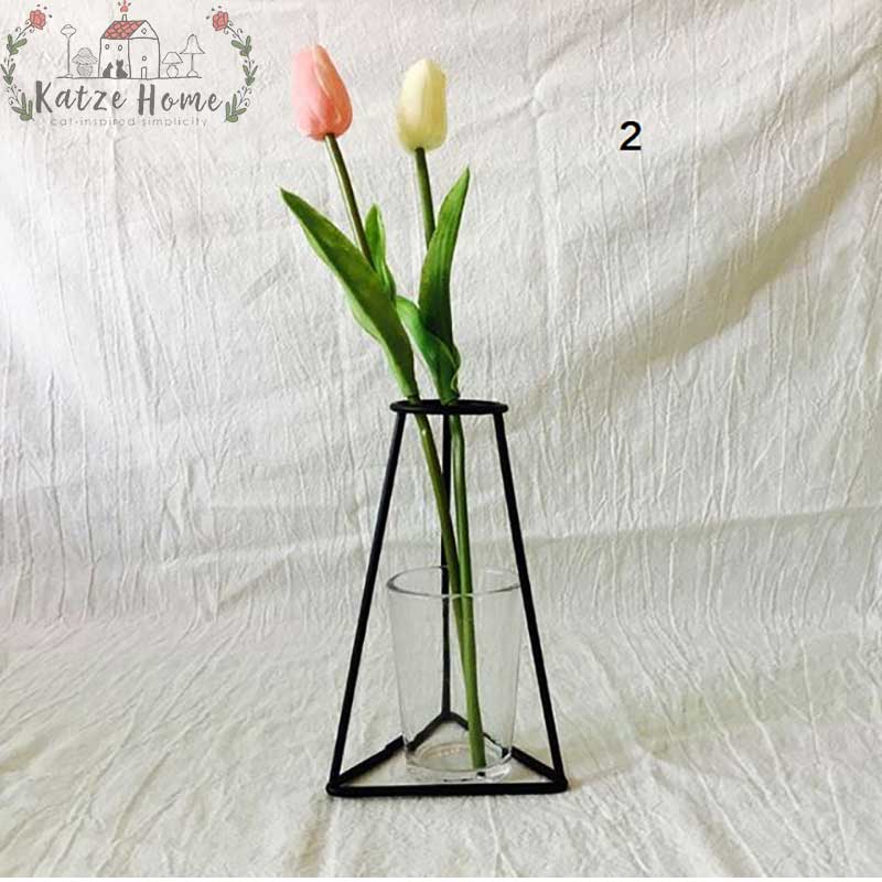 Nordic Hydroponic Iron Silhouette Vase