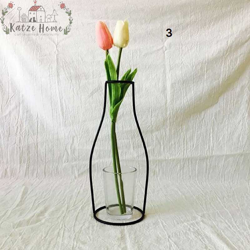 Nordic Hydroponic Iron Silhouette Vase