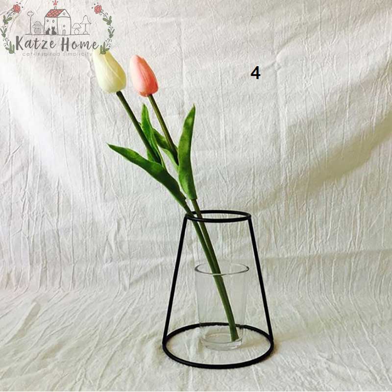 Nordic Hydroponic Iron Silhouette Vase