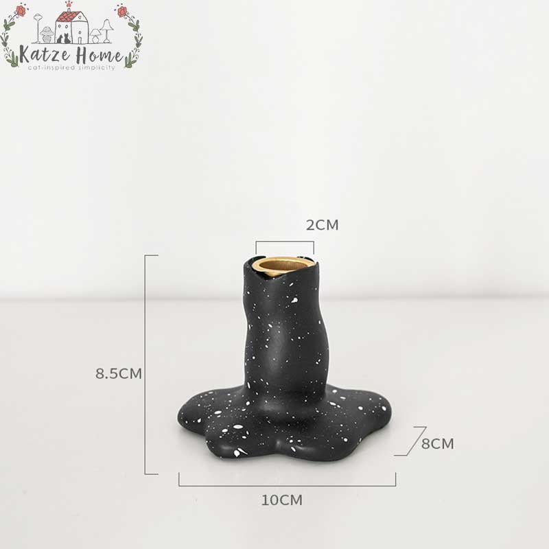 Nordic Resin Candle Holders with Dot Pattern