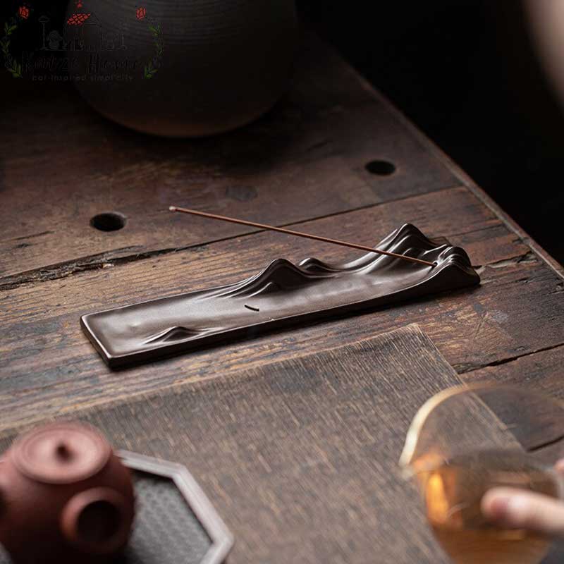 Premium Ceramic Landscape Mountain Incense Burner