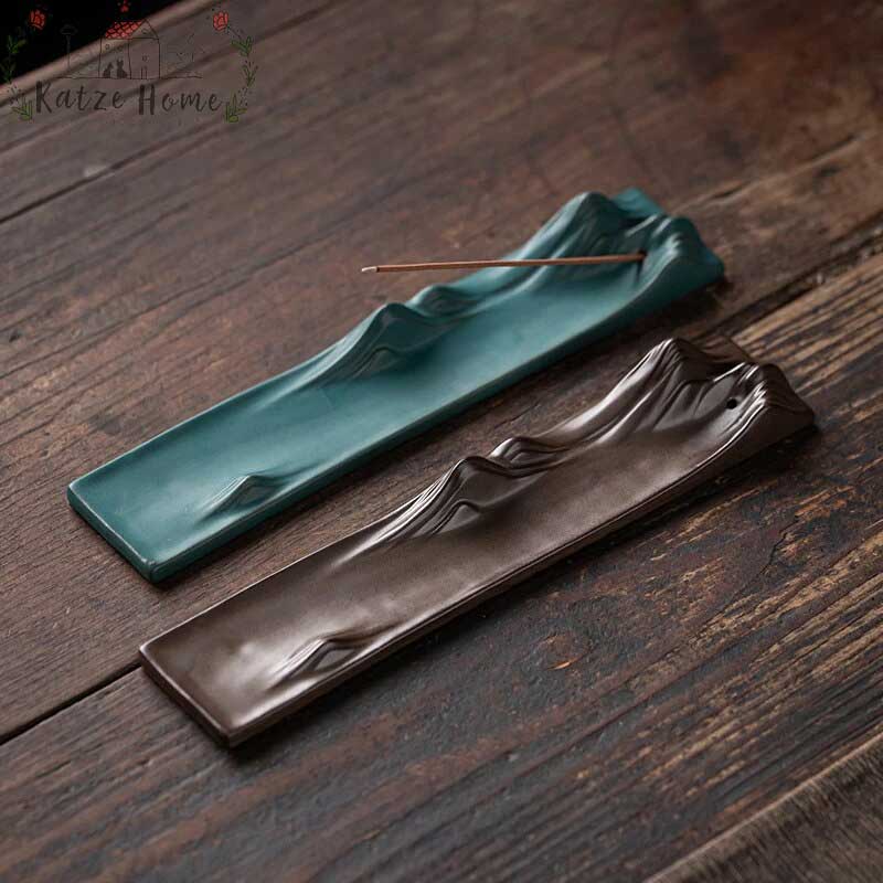 Premium Ceramic Landscape Mountain Incense Burner