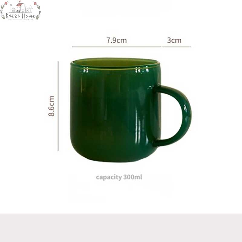 Retro Fresh Borosilicate Glass Jade Mug