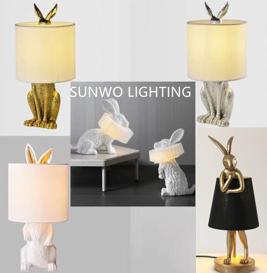 Creative Resin Rabbit Table Lamp