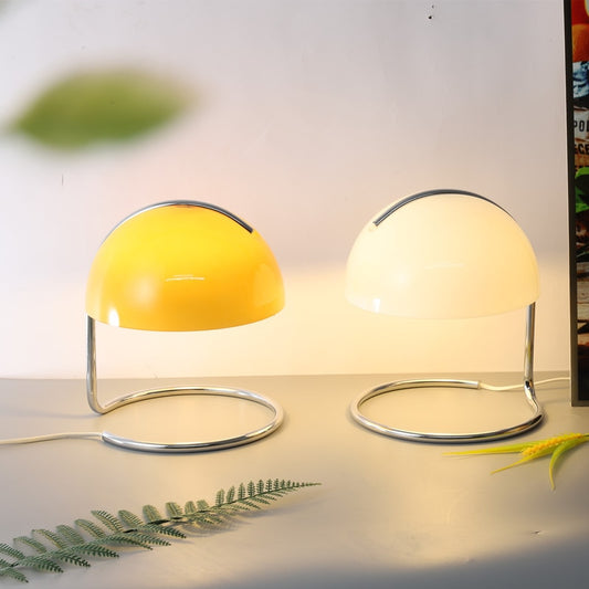 Retro Amber Glass Table Lamp