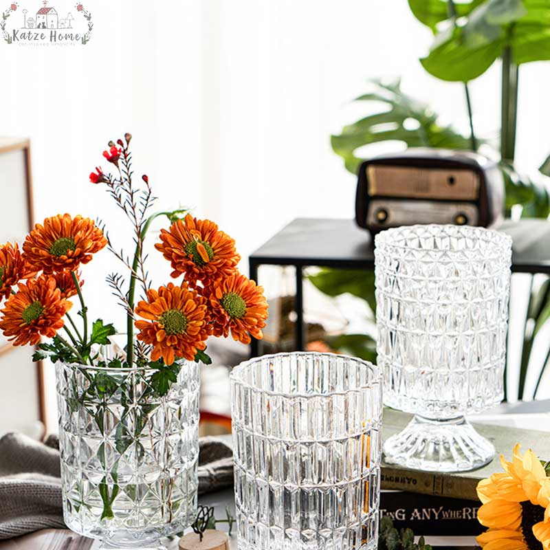 Transparent Glass French Country Vase