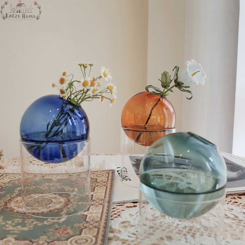 Indoor Colorful Glass Hydroponic Vase